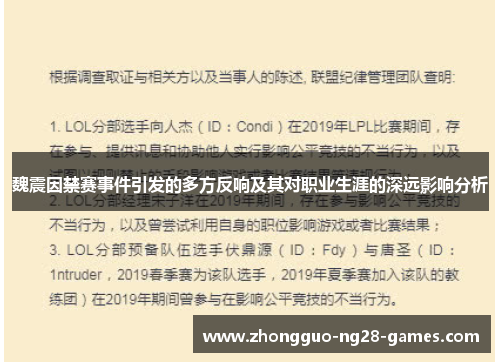 魏震因禁赛事件引发的多方反响及其对职业生涯的深远影响分析 魏震因禁赛事件引发的多方反响及其对职业生涯的深远影响分析